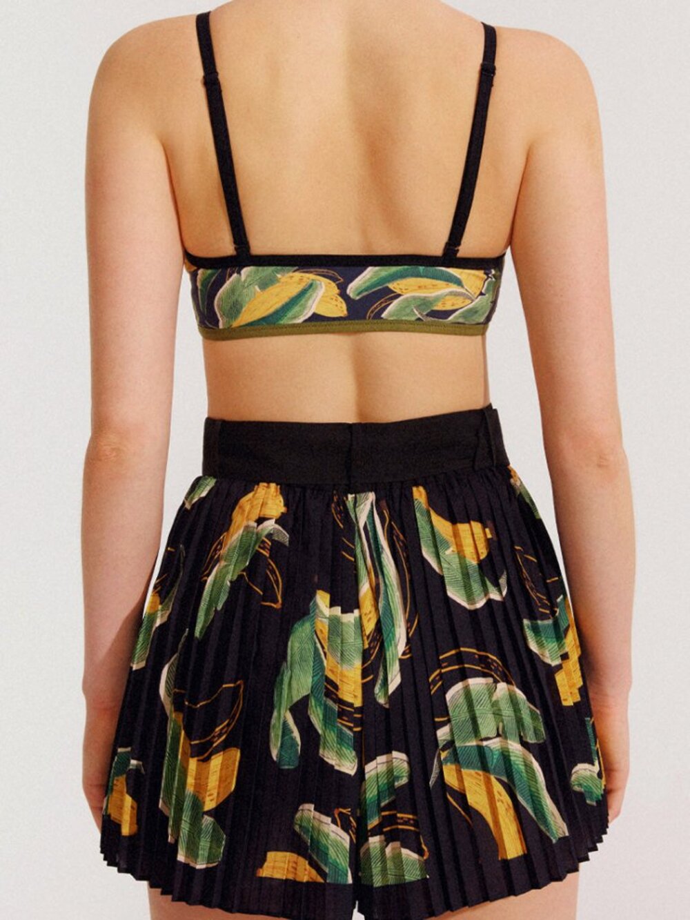 Visual Mood Emma Floral Tropical Print Pleated Skorts Lined Size S XL Beach - Picture 10 of 13